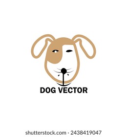 Dog head icon. Cartoon dog face. Vector illustration isolated  simple. Animal  Logo design template