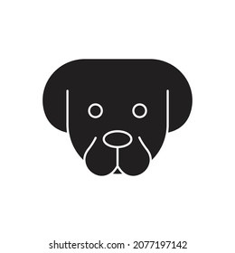 Dog head icon design isolated on white background