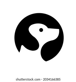 Dog head icon design logo vector template 