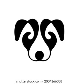 Dog head icon design logo vector template 