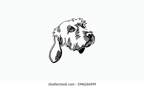 Dog head icon, dog face sign, dog head, Vector graphics.