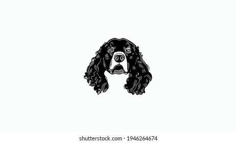 Dog head icon, dog face sign, dog head, Vector graphics.