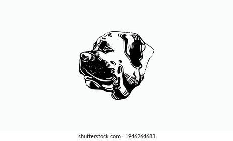 Dog head icon, dog face sign, dog head, Vector graphics.