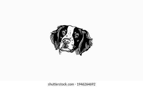 Dog head icon, dog face sign, dog head, Vector graphics.