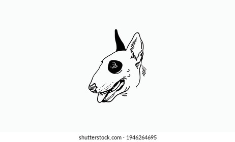 Dog head icon, dog face sign, dog head, Vector graphics.