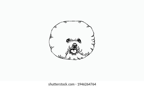 Dog head icon, dog face sign, dog head, Vector graphics.