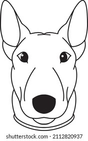 Dog head icon, dog face sign, dog face icon in line art, Vector ilustration