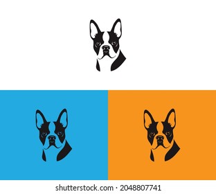 Dog head icon. Flat style. Cartoon dog face