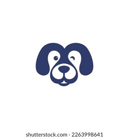 
	
Dog head icon. Flat style. Cartoon dog face. Vector illustration isolated on white. Silhouette simple. Animal Logotype concept. Logo design template.