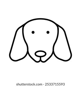 dog head icon illustration design