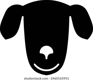 dog head icon, dog icon sign