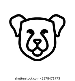 dog head icon vector design