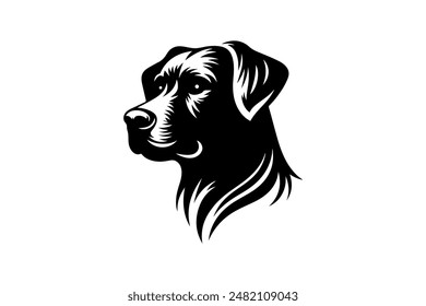 Dog head icon Vector illustration Silhouette simple
