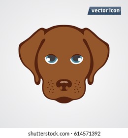 dog head icon vector illustration