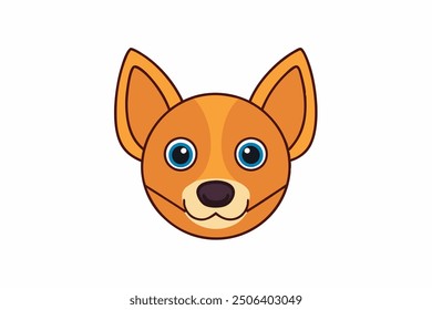 Icono de cabeza de perro: Ilustración de arte de línea de Vector, Clipart de logotipo sobre fondo blanco