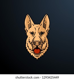 Dog Head Illustration