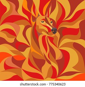 Dog head  illustration