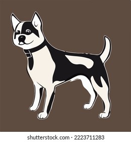 Hund, Hundekopf-Illustration, Vektorgrafik-Zeichnung