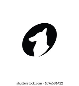 dog head  logo