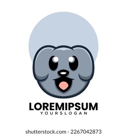 the dog head logo can also be used for stickers