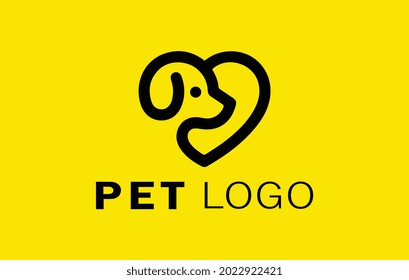 Plantilla de diseño del logotipo de la cabeza de perro
