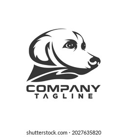 Dog head logo design vector
