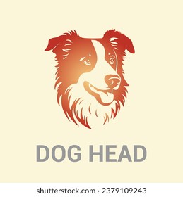 Dog head logo design vector concept