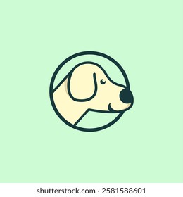 dog head logo design vector