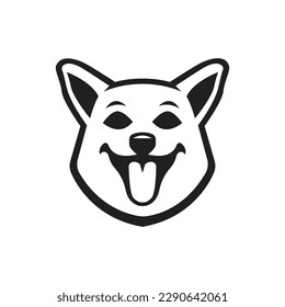 Logo-Design des Hundekopfes Vektorgrafik