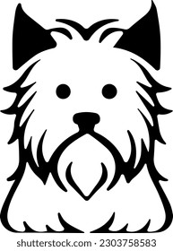 dog head logo icon design. vector illustration
