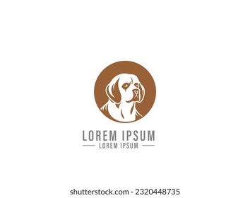 Dog Head Logo Icon. Flat Style. Cartoon Dog Face. Vector Illustration Isolated On White. Silhouette Simple. Animal Logotype Concept. Logo Design Template. Vector Stylized Silhouette Dalmatian Dog.