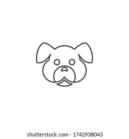 Dog head logo illustration vector