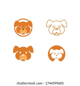 Dog head logo illustration vector