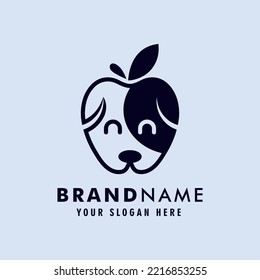Dog head logo shaped like an apple