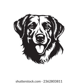 Dog head logo silhouette stencil vector