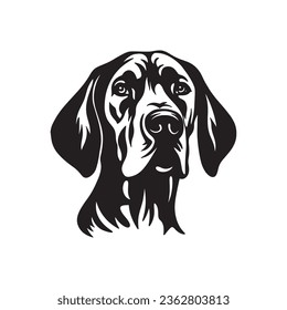 Dog head logo silhouette stencil vector