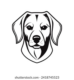 Dog head logo silhouette. Vector pet icon isolated.