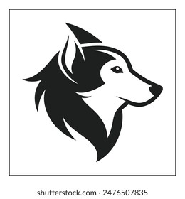 Dog head Logo vector art illustration