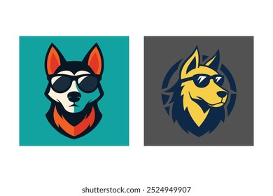 Hundekopf Logo, Vektorgrafik-Design