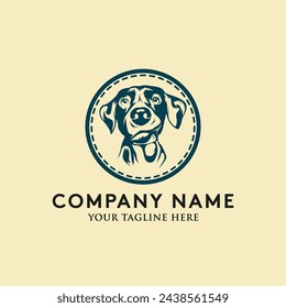 Dog head logo vector illustration