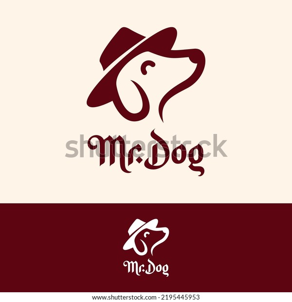 dog head logo wearing cowboy\
hat