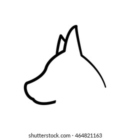 dog head love pet animal icon. Isolated and flat illustration. Vector graphic