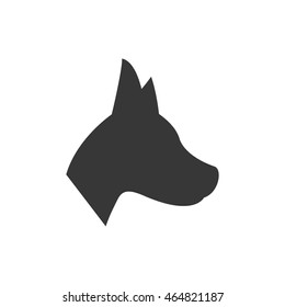 Dog Head Love Pet Animal Icon. Isolated And Flat Illustration. Vector Graphic