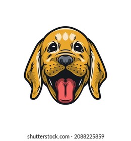 Hundekopf Mascot Design Vektor