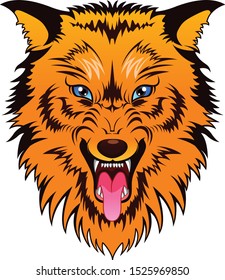 dog head mascot isolated on a white background