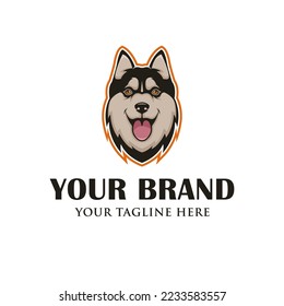 Dog head mascot logo vector