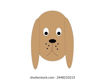 cabeza de perro sobre fondo blanco,