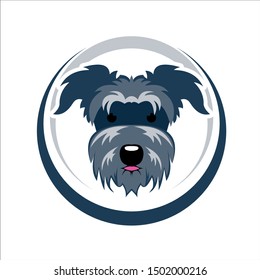 dog head a pet logo vector icon