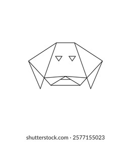 Dog Head Polygonal Lines, can use for Logo, Pictogram, Animal Figure, Website, Apps, or Graphic Design Element. Vector Illustration