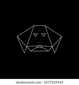 Dog Head Polygonal Lines, can use for Logo, Pictogram, Animal Figure, Website, Apps, or Graphic Design Element. Vector Illustration